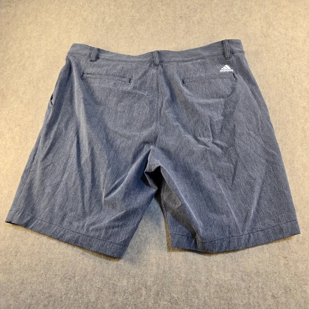 Adidas Golf Shorts Mens 36 Blue Heather Performance Athletic Flat Front S0329‎